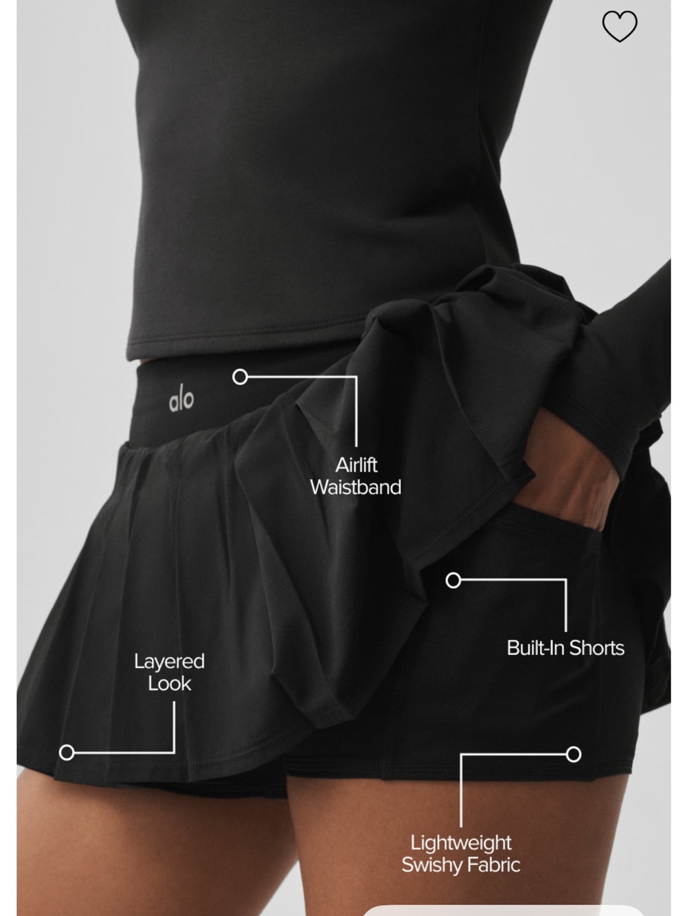 Alo Double or Nothing Tennis Skirt - Picture 2 of 6